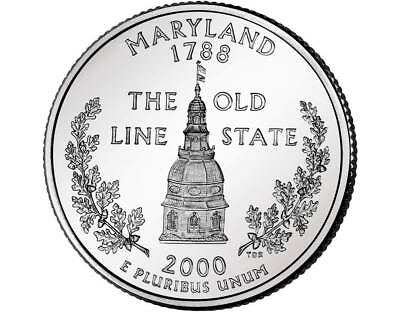 #ad 2000 P Maryland State Quarter $1.45