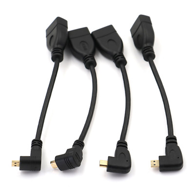 #ad Micro HDMI male to HDMI female converter adapter cable down right left angle:LU $5.89