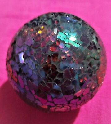 #ad Decorative Glass Ball Multicolor approx 4quot; in diameter $12.00