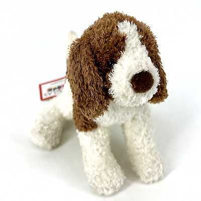 #ad VTG Douglas Cuddle Toy White Brown 8quot; Inch Plush Beagle Hound Dog Stuffed Animal $13.95