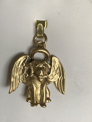 #ad #ad *SALE* RARE HANDCRAFTED *GOLD TONE* PEWTER GUARDIAN ANGEL CHARM TAG FOR DOG NEW $6.95