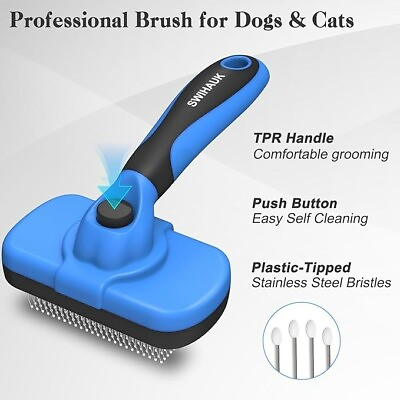 #ad Cleaning Slicker Brush for Dogs amp; Cats Skin Friendly Grooming Catamp; Dog brush. $32.99