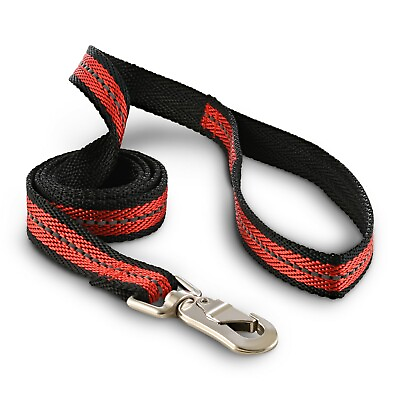 #ad Pet Pau#x27;s Reflective and Lightweight Dog Leash amp; Collar Set Red Medium $18.99