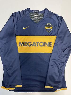 #ad Vintage Boca Juniors 07 08 Home Size M Nike Long Sleeve Jersey Official $297.00