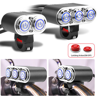 #ad 7 8quot; Motorcycle LED Handlebar Kill Switch ON OFF Button Headlight Spot Fog Light $16.98