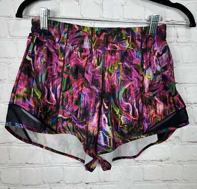 #ad Lululemon Hotty Hot multi color 4quot; shorts sz 6 GUC $32.00