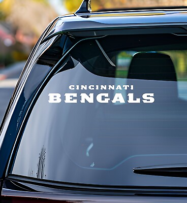 #ad Cincinnati Bengals Vinyl Decal Car Truck Vehicle Window Wall Sticker White $3.99