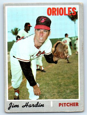 #ad 1970 Topps #656 Jim Hardin Creases Baltimore Orioles $5.59