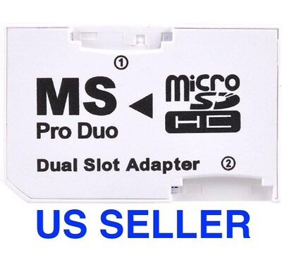 #ad #ad Dual Micro SD TF To Memory Stick Converter MS Pro Duo PSP Card 2 Slot Adapter $2.69
