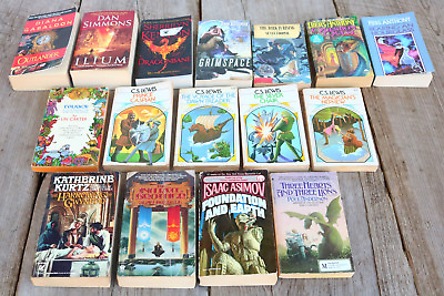 #ad Mixed Lot Fantasy Vintage Paperback Books Piers Anthony Paperback C S Lewis HS $42.95
