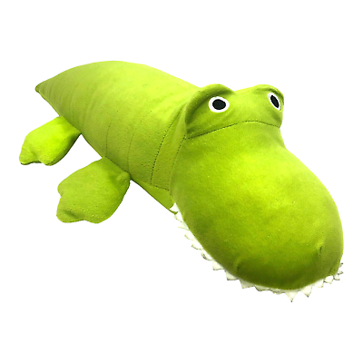 #ad Banana Boat Plush Green Alligator Crocodile Stuffed Zipper Animal Pillow 27 Inch $15.95