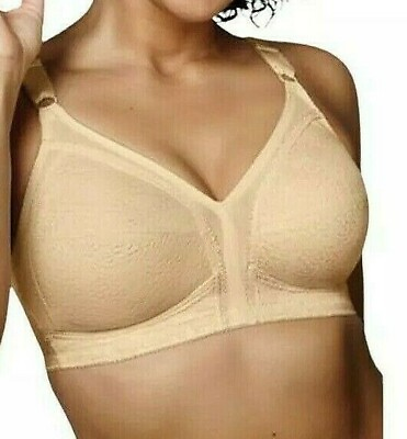 #ad Playtex 18 Hour Bra 20 27 Wire Free Size 40D Beige 4 Way Support Smooth US0020 $16.88