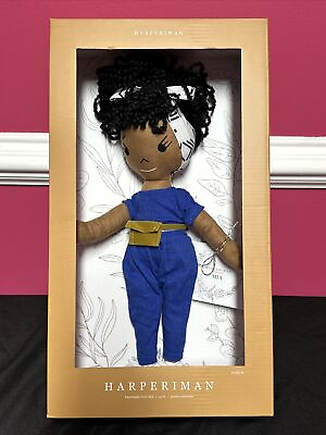 #ad Harperiman Handmade 14” Linen Plush Doll New In Box $32.55