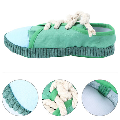 #ad 2Pcs Puppy Chew Toys Interactive Squeaky Shoes for Small Medium Dogs $17.47