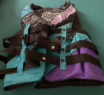 #ad Slippery When Wet Adult Life Jacket Vest Size Large Green Purple GreatCondition $29.99