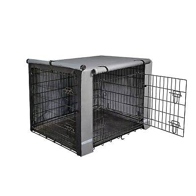 #ad Dog Crate Cover for 24quot; Small Double Door Wire Dog Cage Lightweight 600D Pol... $43.13
