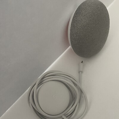 #ad Google Home Mini Smart Assistant Chalk 2nd Gen GA00638 US H2C w Power Tested $20.99