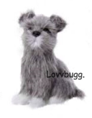 Schnauzer Dog for 18quot; American Girl or Boy Doll Pet BEST SHIPDEAL LOVVBUGG $12.95