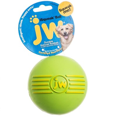 #ad JW Pet iSqueak Ball Rubber Dog Toy Assorted Colors Medium $12.40