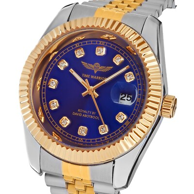 #ad ROAD WARRIOR Best Men#x27;s Luxury Diamonds And Gold Wrist Watch Fashion Quartz $59.00