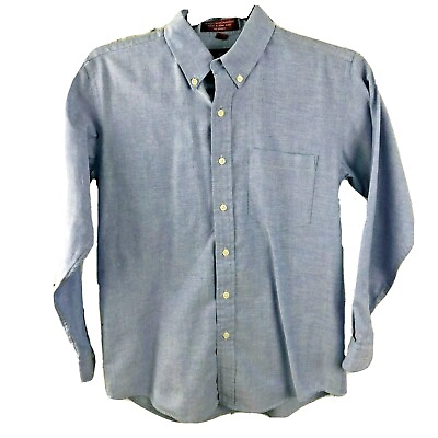 #ad Nordstrom Classic Fit Boys Shirt Light Blue Cotton Blend Button Down Size 14 $19.96