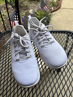 #ad Athletic Works Women’s White Mesh Sneakers Tennis Shoes Memory Foam Size 7 1 2 $7.99