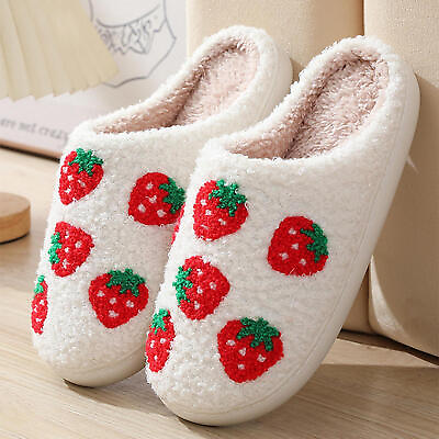 #ad Cute Slippers For Women Vintage Strawberry Foam Memory Slippers Women#x27;s Gifts $18.69
