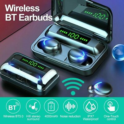 #ad TWS Bluetooth 5.0 Headset Wireless Earphones Earbuds Stereo Music Headphones $9.99