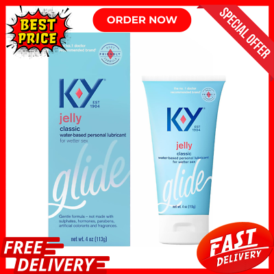 #ad K Y Jelly Personal Lubricant Water Based Lube for Wetter Sex 4 oz **NEW** $7.51