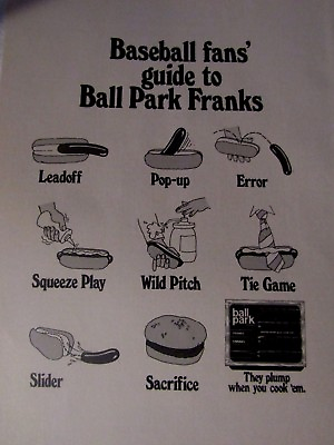 #ad 1981 Ball Park Franks Original Print Ad 8.5 x 10.5quot; $4.76