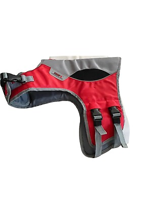 KONG DOG FLOATION SAFETY WATER SWIMMING VEST MEDIUM SIZE RED GRAY BLACK NEW $23.99