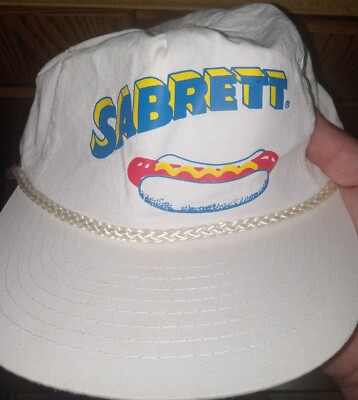 #ad VTG Sabrett Hot Dog Promotional Rope Hat Cap Snapback Adj Super RARE *READ $80.00