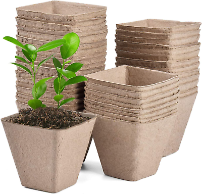 #ad 30 Pc 3.25quot; Organic Seed Starter Pots Eco Friendly and Biodegradable for Garden $15.89
