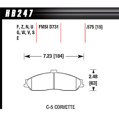 #ad Hawk Brake Hb247N.575 Performance Street Brake Pads 4 Brake Pads HP Plus Comp $194.60