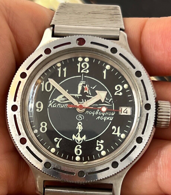 #ad Vostok Amphibia Automatic Russian Komandirskie watch. Diver mechanical watch. $177.88