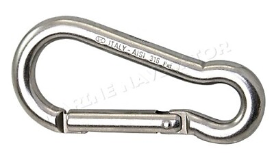 #ad KONG Stainless Steel Carabiner Carbine Snap Hook Key Lock AISI316 70mm $16.61