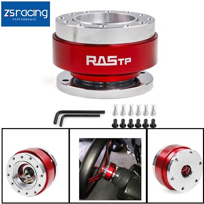 #ad Red Universal Car Steering Wheel Quick Release HUB Adapter Snap Off Boss Kit $23.29