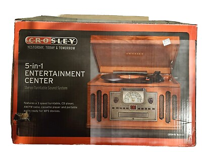 #ad New Crosley 5 in 1 Entertainment Center CR704 PA Musician Turntable NIB $95.99