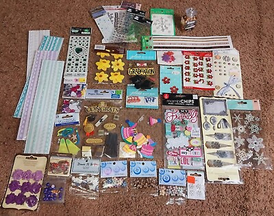 #ad Large Lot Scrapbooking Crafting Embellishments 3D Stickers MORE ALL NEW $30.00