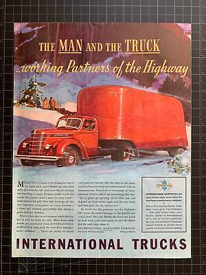 #ad Vintage 1939 International Trucks Print Ad $20.80
