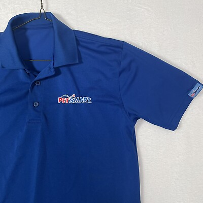 PetsMart Shirt Unisex Small Blue Employee Polo Embroidered Uniform Pet Smart $11.89
