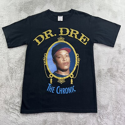 #ad Vintage Dr Dre Rap Shirt Mens Small Black The Chronic Promo Death Row Y2K 2005 $49.95