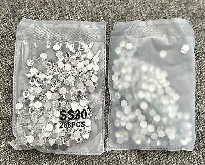 #ad Glass Crystal Rhinestones Flatback madewith Swarovski 30ss Crystal Clear 2 Gross $30.00