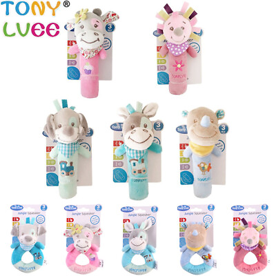 #ad Baby Rattle Toys Soft Plush Hand Rattles Stuffed Animal Shaker for 3 6 9 Months $12.52
