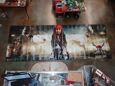 #ad Pirates Of The Caribbean Movie 2011 Giant 142quot; X 53quot; Vinyl Banner W Johnny Depp $64.93