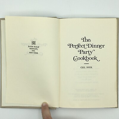 #ad The Perfect Dinner Party Cookbook by Ceil Dyer 1974 Hardcover $7.00