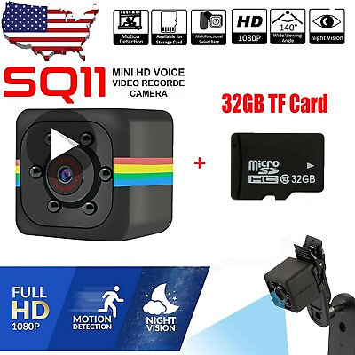 #ad 1080P Mini Nanny Camera CAM COP Motion Activated Cam IR With 32GB Memory Card $14.99