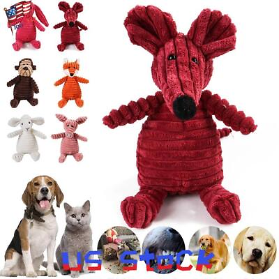 #ad Plush Dog Chew Toy Squeaky Pets Toy for Aggressive Chewers Chew Guard Pet Toy US $11.69