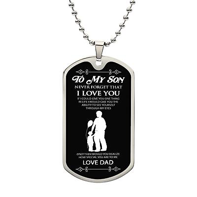 #ad Son Dog Tag Dog Tag Necklace Gift For Son Never Forget That I Love You $35.33