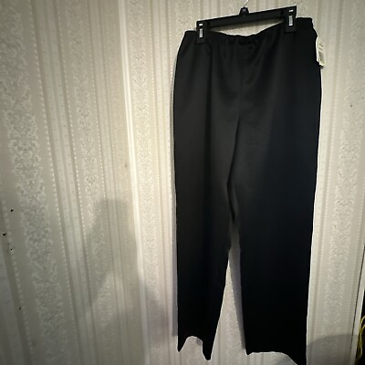 #ad Alex Evenings Womens Black Wide Leg Elastic Waist Dress Pants medium NWT $29.99